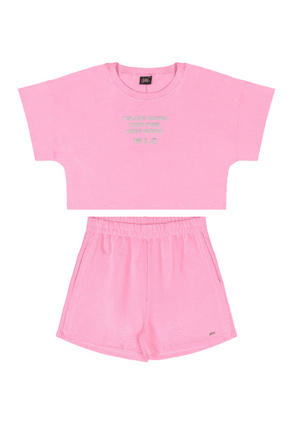 Conjunto Blusa Short Moletom Gloss