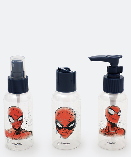 Kit De Viagem Feminino 3 Peças Homem Aranha Vermelho