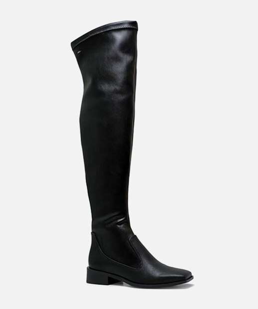 Bota Feminina Over The Knee Bico Quadrado Dakota