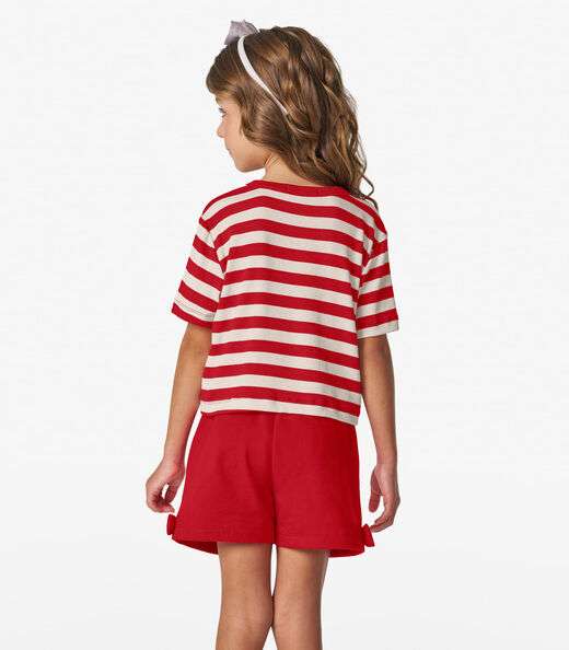 Conjunto Blusa com Shorts em Ribana 2x1 Trick Nick Vermelho