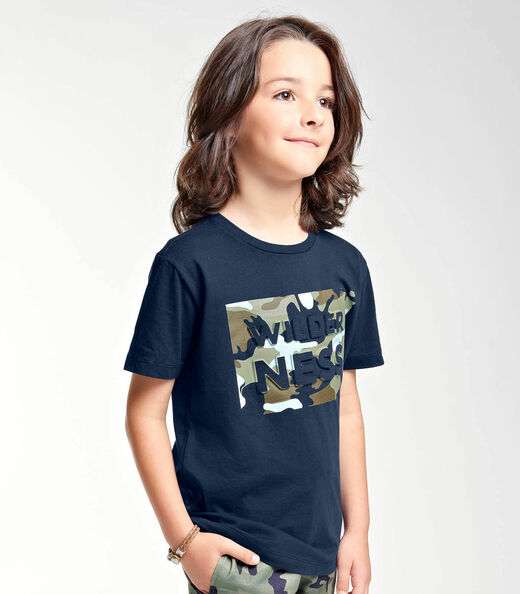 Conjunto Infantil Camiseta Com Bermuda Trick Nick Azul