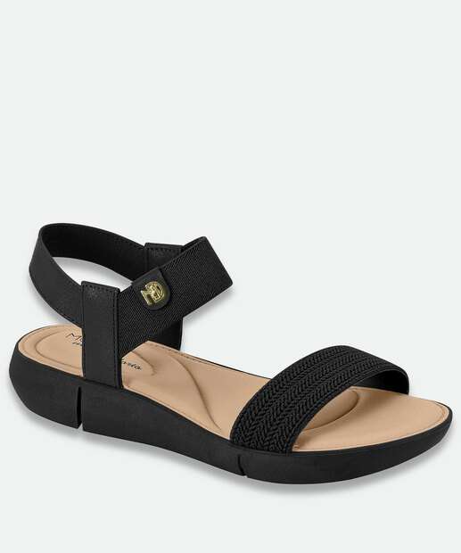 Image_Sandália Feminina Rasteira Tiras Modare Preto