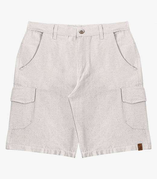 Bermuda Masculina Sarja Com Bolsos Cargo  Shift Cinza