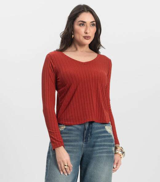 Image_Blusa Manga Longa Infinita Cor Laranja