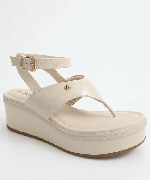 Image_Sandália Feminina Flatform Verniz Bebecê Off White
