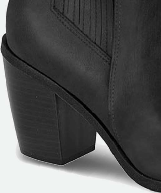 Bota Feminina Cano Curto Salto Grosso Textura Vizzano 