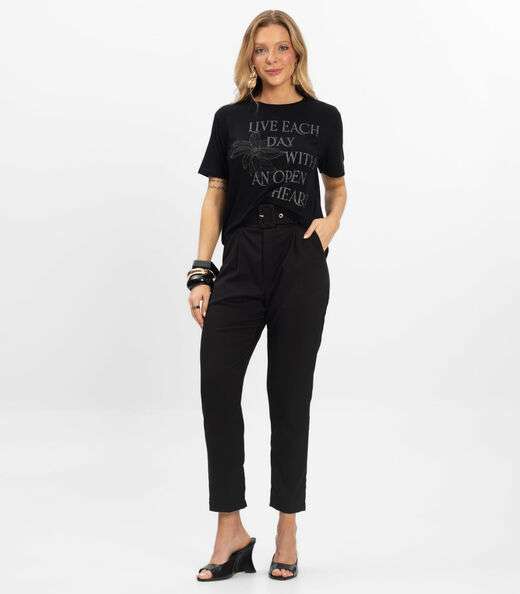 Blusa Feminina Viscotorcion Rovitex Preto