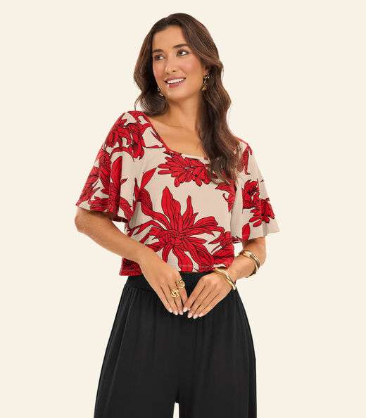 Image_Calça Pantalona Feminina Visco Maquinetada Rovitex Preto