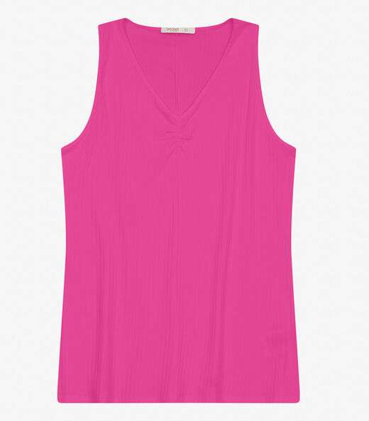 Regata Plus Size Em Ribana Canelada Secret Glam Rosa