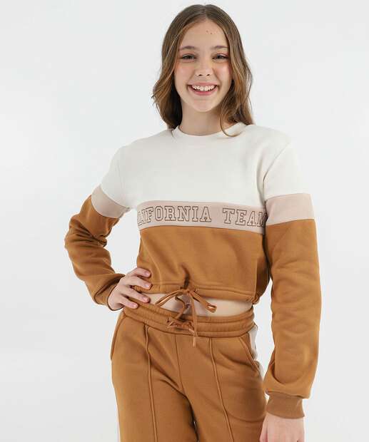 Image_Casaco Juvenil Cropped Moletom Marisa Tam 10 a 16 Marrom