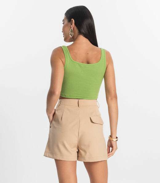 Top Básico Feminino em Ribana Rovitex Verde
