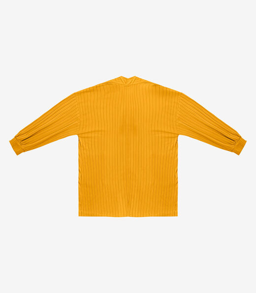 Cardigan Feminino Pluz Size Infinita Cor Amarelo