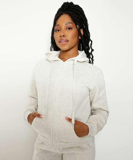 Casaco Feminino Moletom Flanelado Básico Marisa