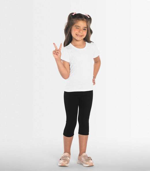 Blusa Básica Infantil Feminina Rovitex Kids Branco