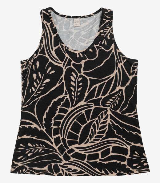 Regata Feminina Estampada Rovitex Preto