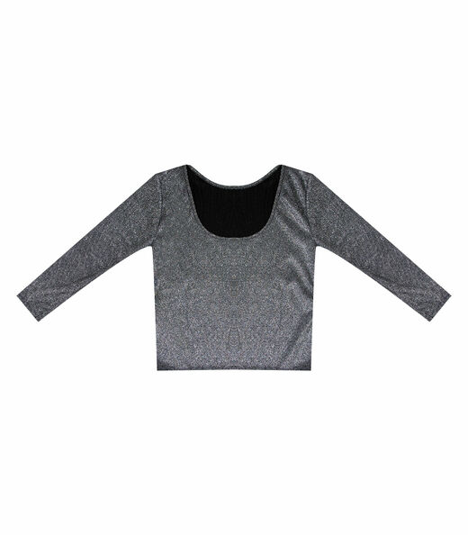 Blusa Manga Longa Feminina Infinita Cor Cinza