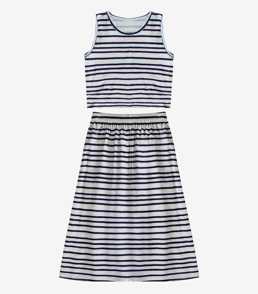 Conjunto Infantil Menina Saia e Regata Select Branco