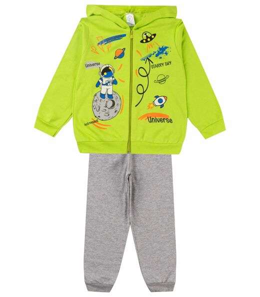 Image_Conjunto De Moletom Infantil Com Capuz Kappes Verde