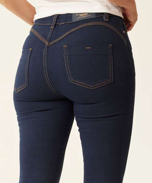 Calça Jeans Cigarrete Feminina Cintura Alta