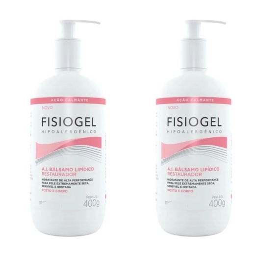 Image_Kit com 2 Unidades de Hidratante Fisiogel A.I Bálsamo Lipídico Restaurador 400g