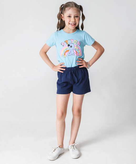 Image_Short Infantil Clochard Textura Marisa Tam 4 a 10 Azul