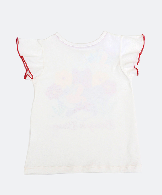 Blusa Infantil Minnie Disney Tam 1 a 3 Off White