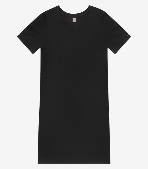 Vestido Curto Feminino Ribana de Viscose Rovitex Preto