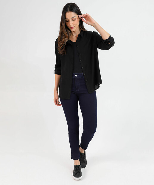 Image_Calça Jeans Skinny Feminina Cintura Média Biotipo Azul