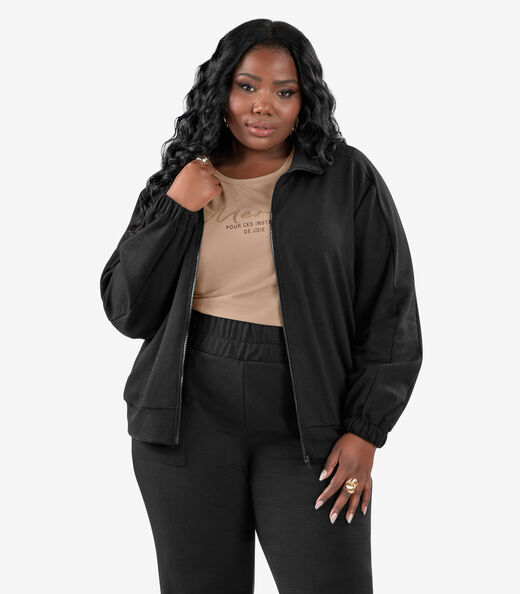 Image_Jaqueta Feminina Plus Size Secret Glam Preto