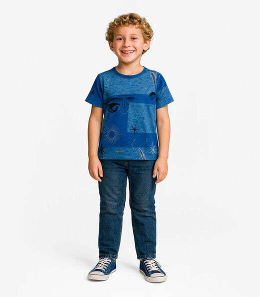 Image_Camiseta Infantil Masculina Infinita Cor Azul