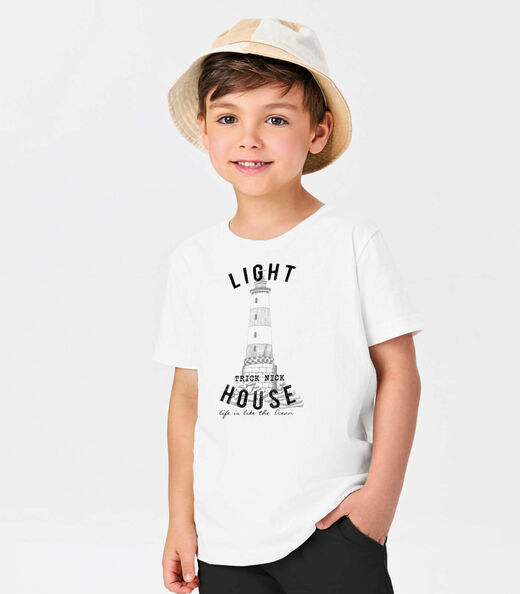 Conjunto Menina Camiseta Com Bermuda Trick Nick Branco