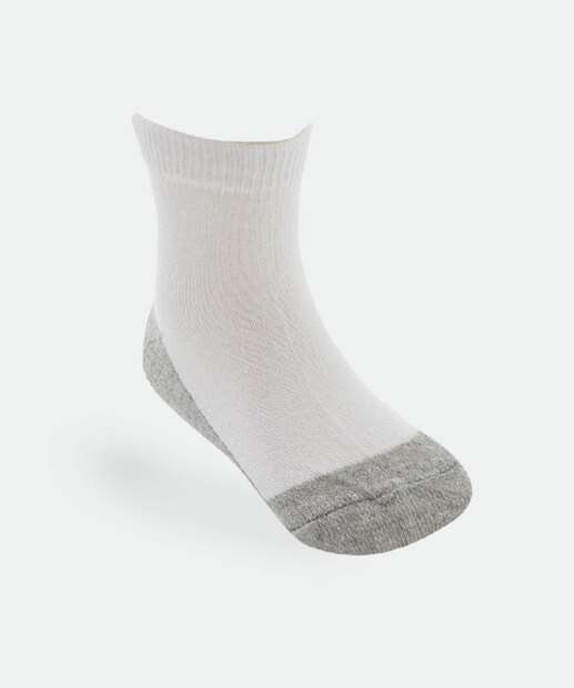 Kit 5 Meias Infantil Soquete Marisa Branco