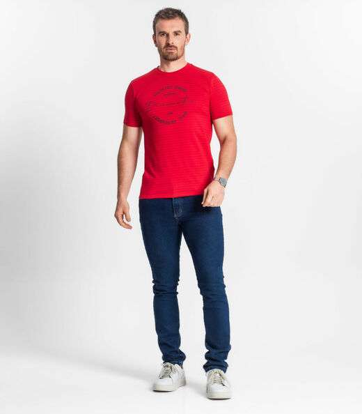 Camiseta Masculina Diametro Vermelho