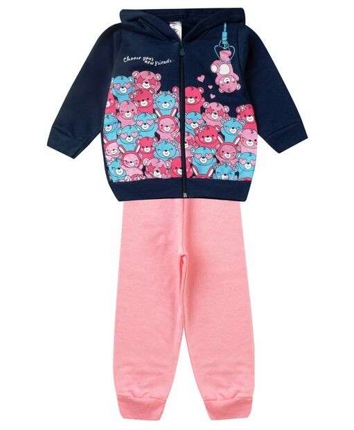 Image_Conjunto De Moletom Infantil Com Capuz Kappes Azul