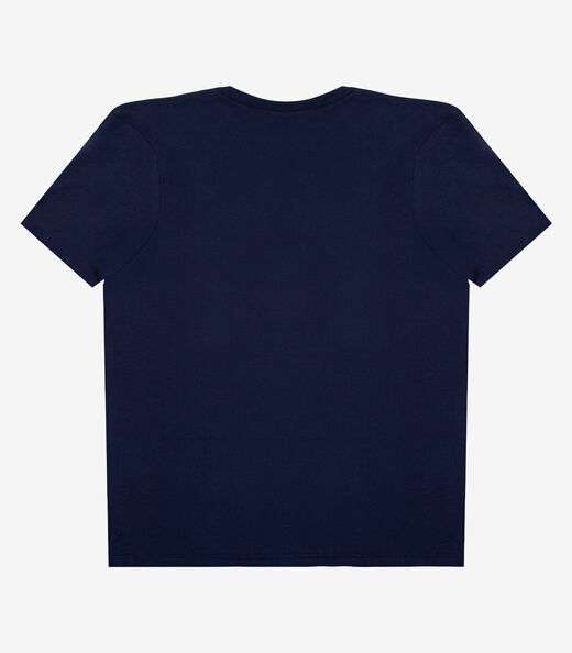 Camiseta Adulto Masculino em Meia Malha Rovitex Azul