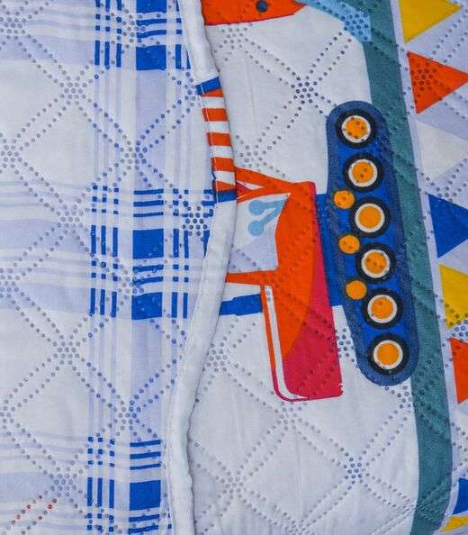 Jogo Cobre Leito Dupla Face Casal Bene Casa Azul