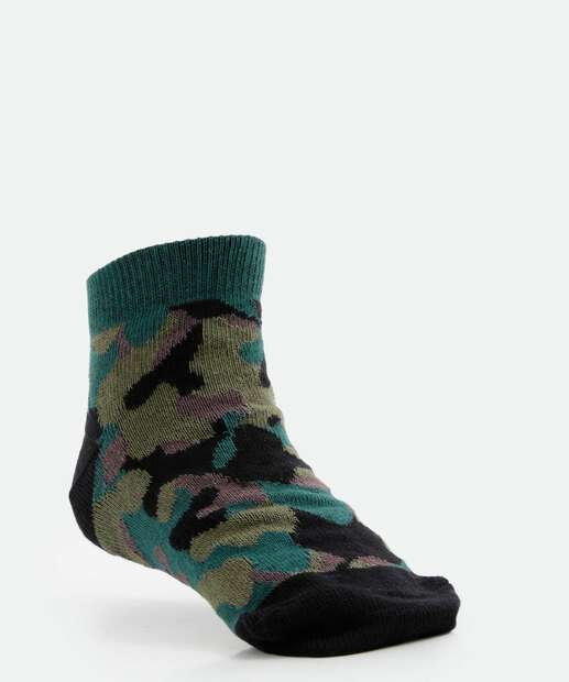 Kit 3 Pares Meias Infantil Cano Curto Estampadas