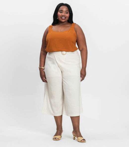 Regata Feminina Plus Size Infinita Cor Chocolate