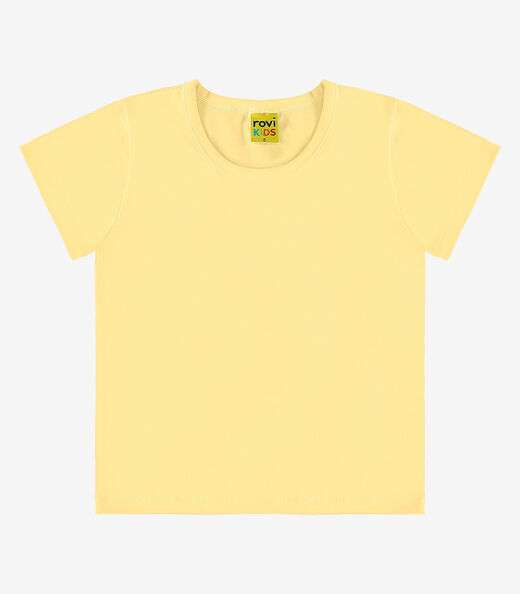Blusa Básica Infantil Cotton Leve Rovi Kids Amarelo