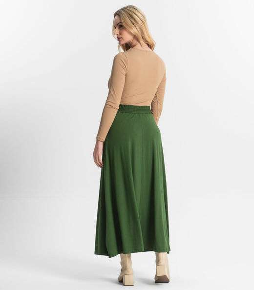 Saia Midi Feminina Select Verde
