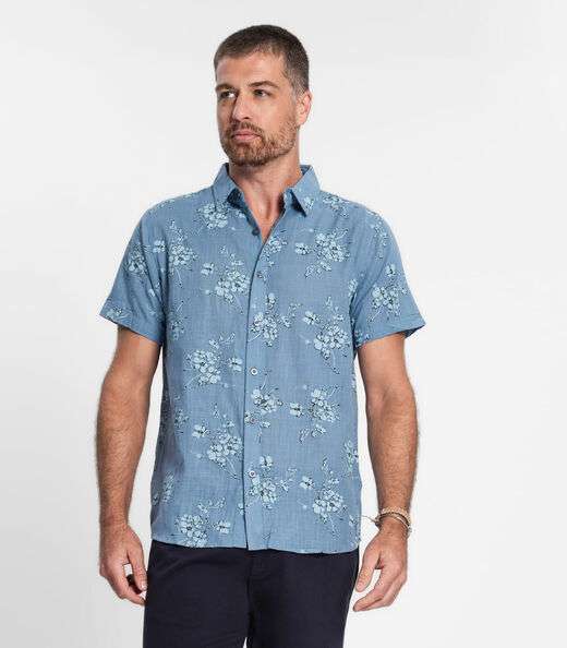 Image_Camisa Masculina Em Tricoline Diametro Azul