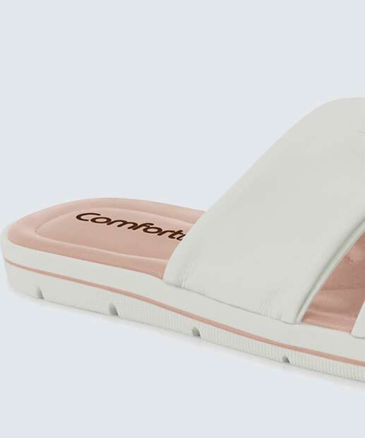 Rasteirinha Feminina Tiras Bicolor Comfortflex