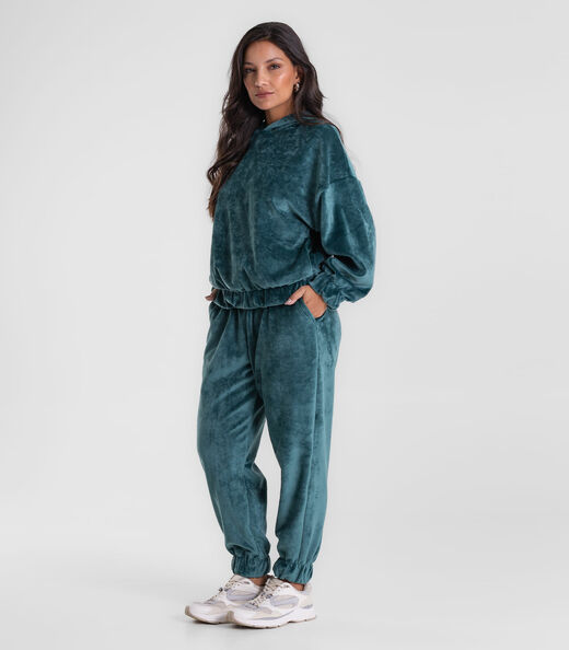 Image_Conjunto Blusão Com Calça Endless Plush Feminina Verde