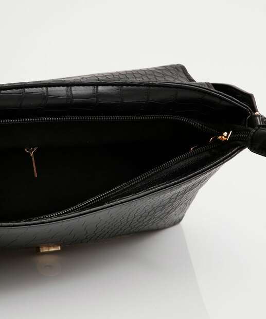 Bolsa Transversal Crossbody Feminina Textura Marisa Preto