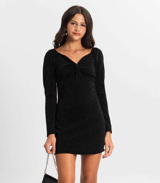 Image_Vestido Manga Longa Juvenil Minty Preto