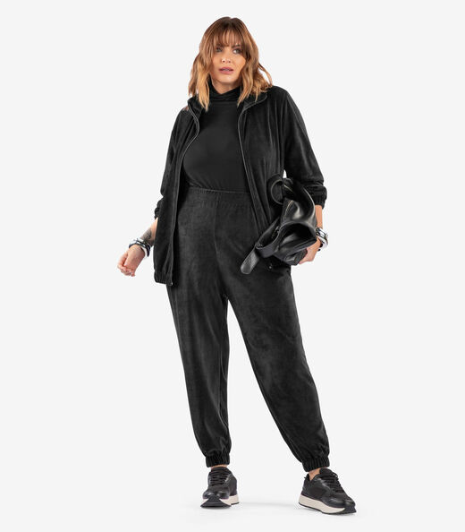 Image_Conjunto Jaqueta Com Calça Em Plush Secret Glam Preto