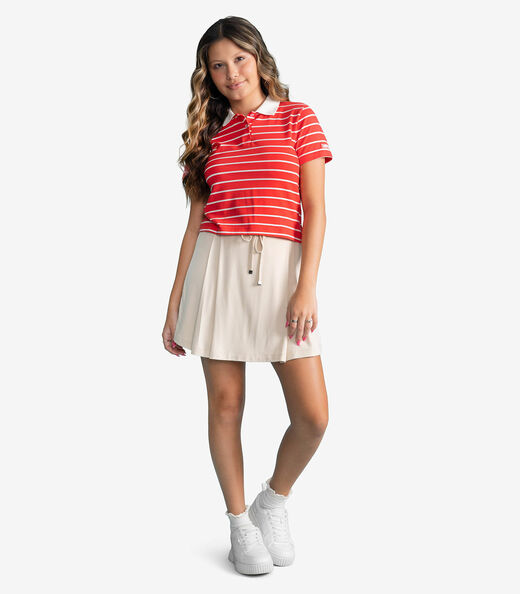 Shorts Saia Feminino Molecotton De Viscose Minty Bege