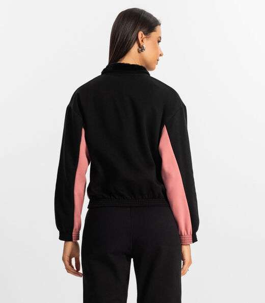 Jaqueta Feminina Bicolor Rovitex Rosa