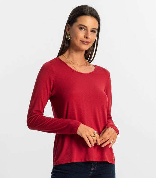 Blusa Feminina Manga Longa Rovitex Vermelho
