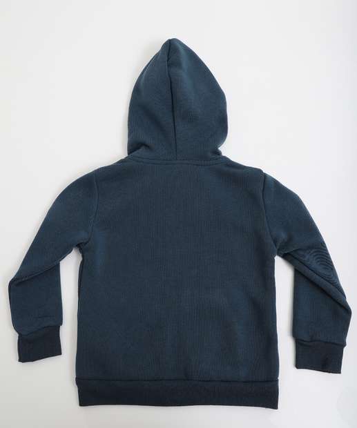 Casaco Infantil Moletom Flanelado Marisa Tam 1 a 3 Azul